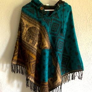 Poncho Hooded Shawl